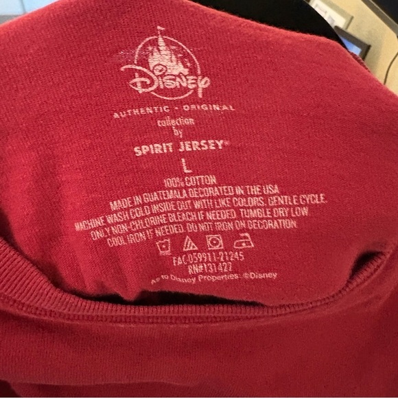 Disneyland Spirt Jersey Red Oversized Long Sleeve Park Hopper Unisex Large - Picture 4 of 14